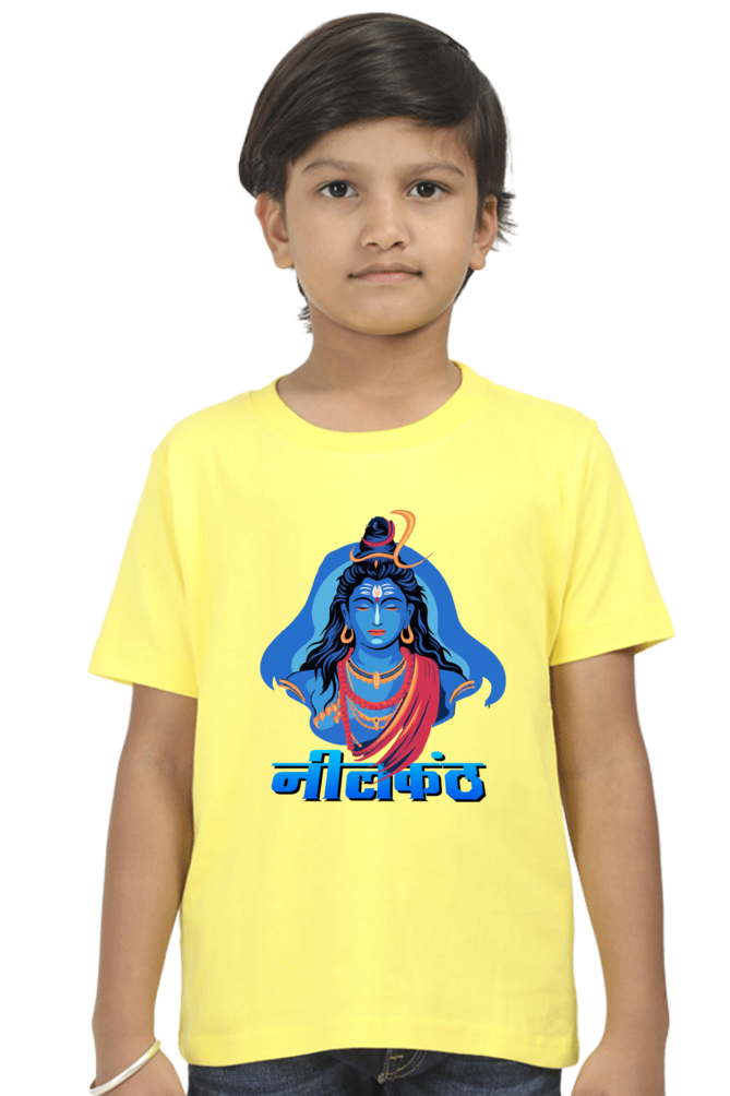 Shiv Ji Devotion Round Neck Half Sleeve Classic T-Shirts for Boy Vastrdhamm