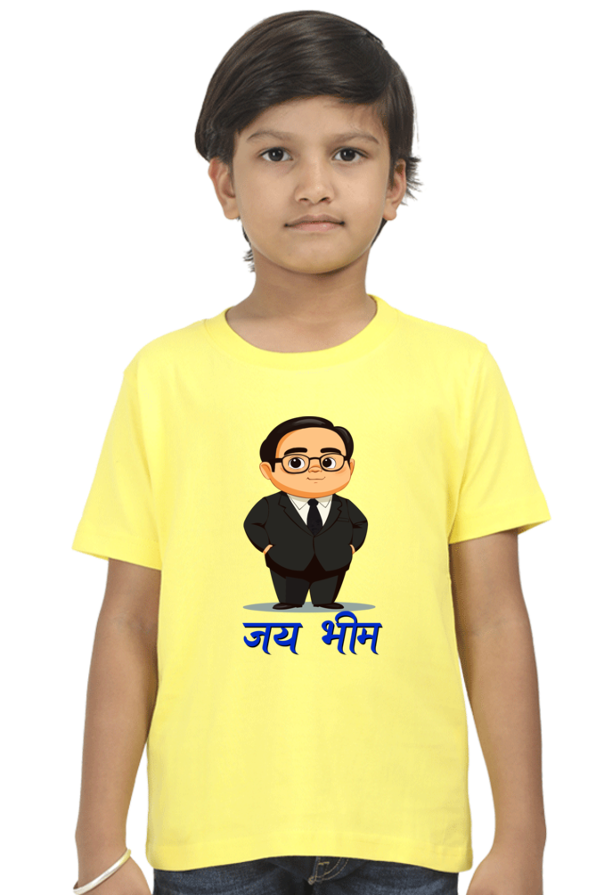 Ambedkar Social Justice Round Neck Half Sleeve Classic T-Shirts for Boy Vastrdhamm