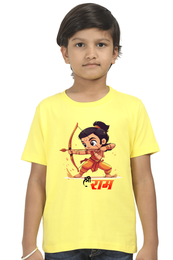 Ram Ji Warrior Spirit Round Neck Half Sleeve Classic T-Shirts for Boy Vastrdhamm