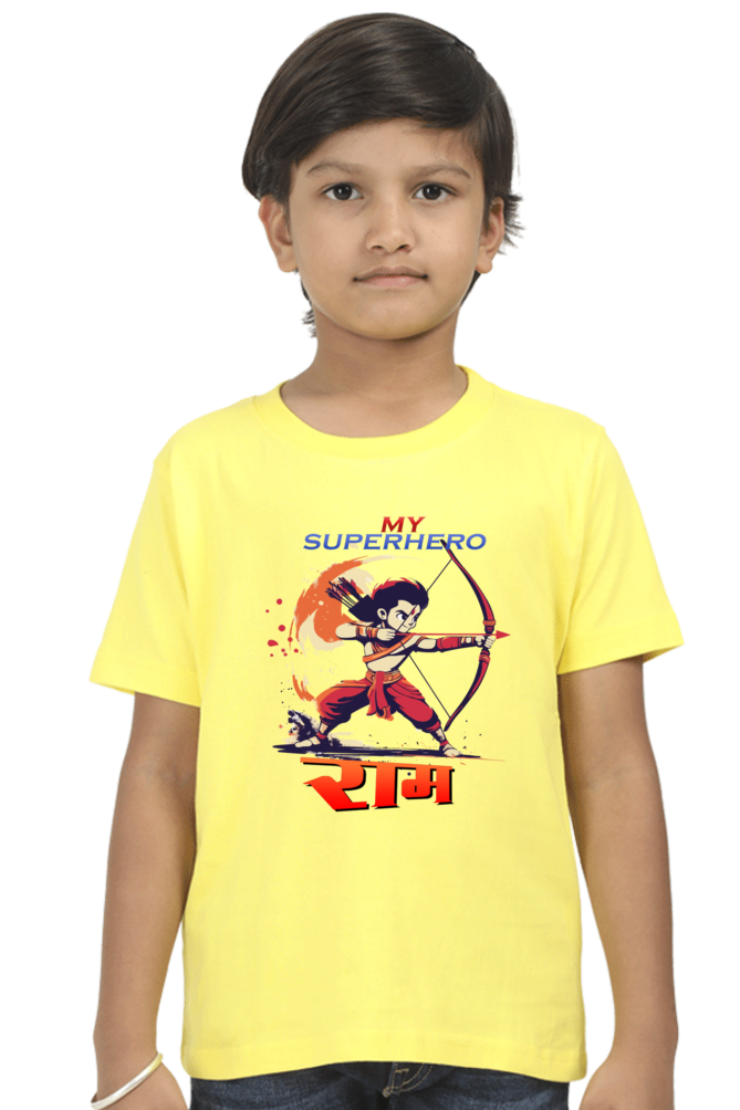 Ram Ji Devotion Round Neck Half Sleeve Classic T-Shirts for Boy Vastrdhamm