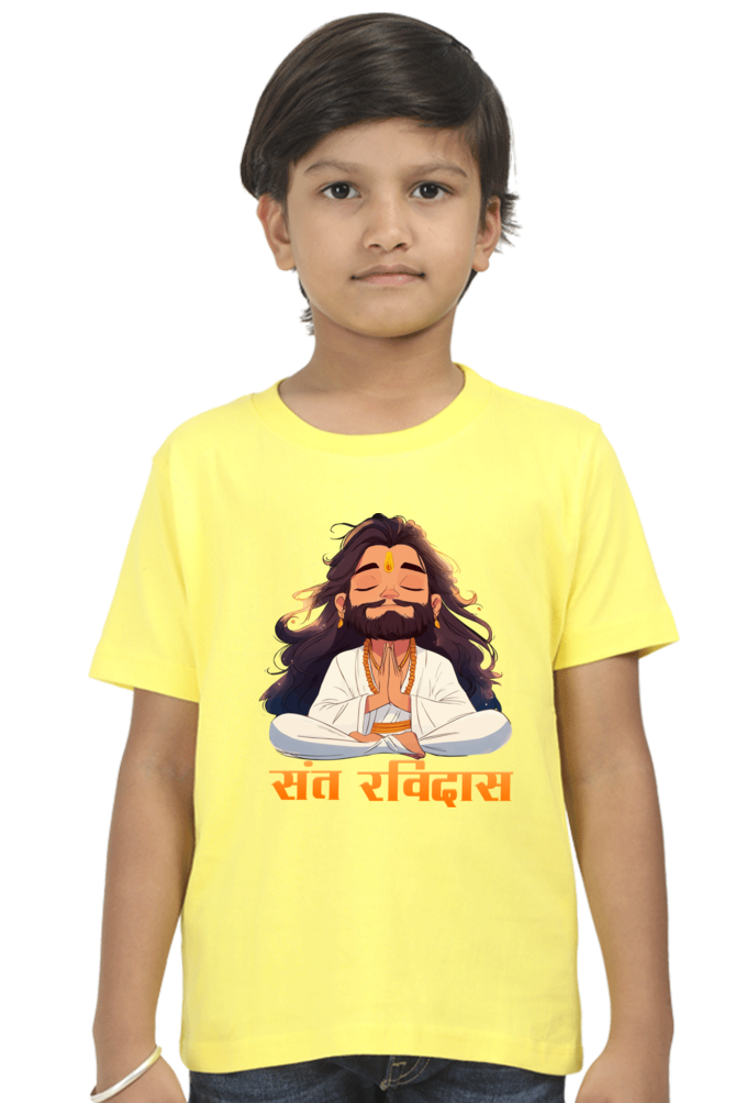 Sant Ravidas Wisdom Round Neck Half Sleeve Classic T-Shirts for Boy Vastrdhamm