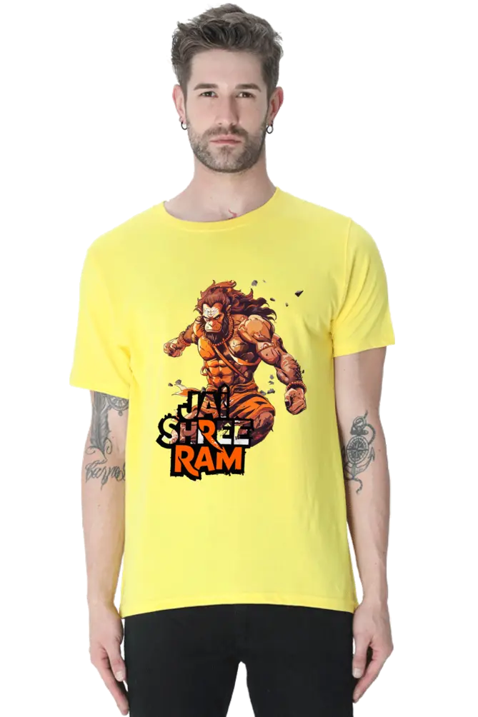 Hanuman Muscles of Devotion T-Shirt | Regular Fit Vastrdhamm