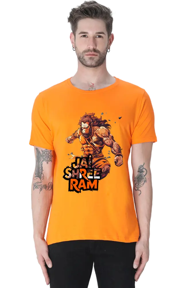 Hanuman Muscles of Devotion T-Shirt | Regular Fit Vastrdhamm