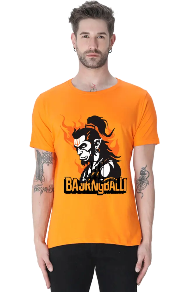 Hanuman The Symbol of Devotion and Strength T-Shirt | Regular Fit Vastrdhamm