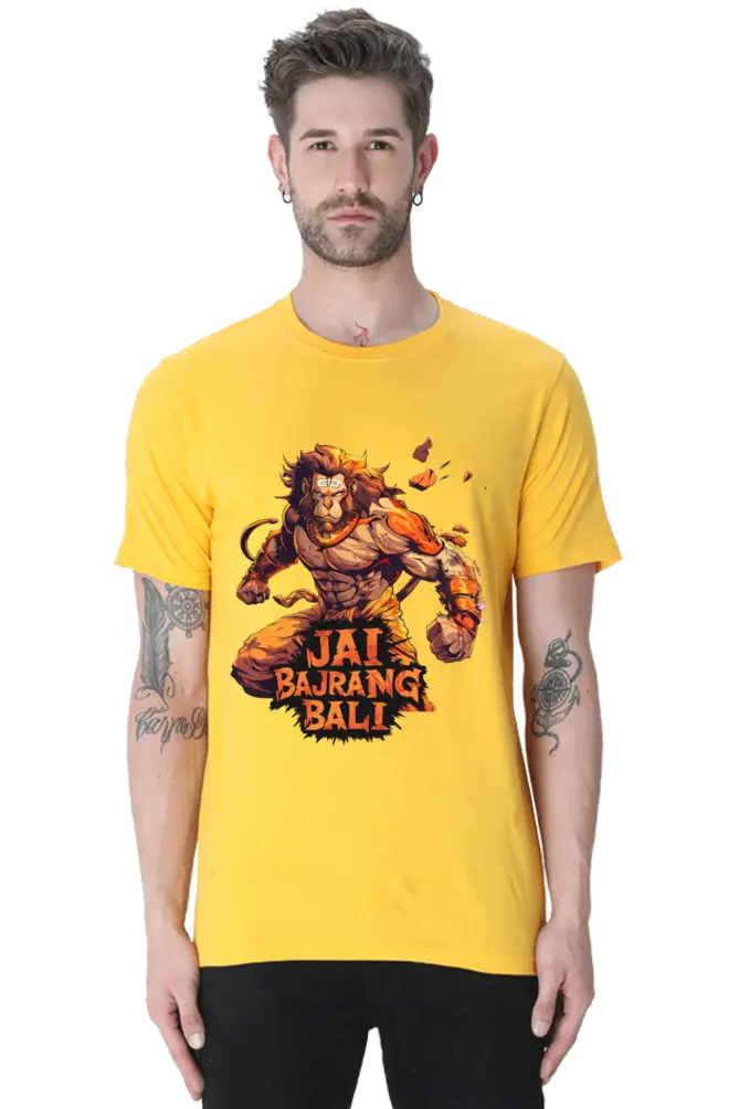 Hanuman in Meditation T-Shirt | Regular Fit Vastrdhamm