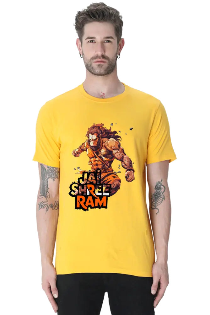 Hanuman Muscles of Devotion T-Shirt | Regular Fit Vastrdhamm