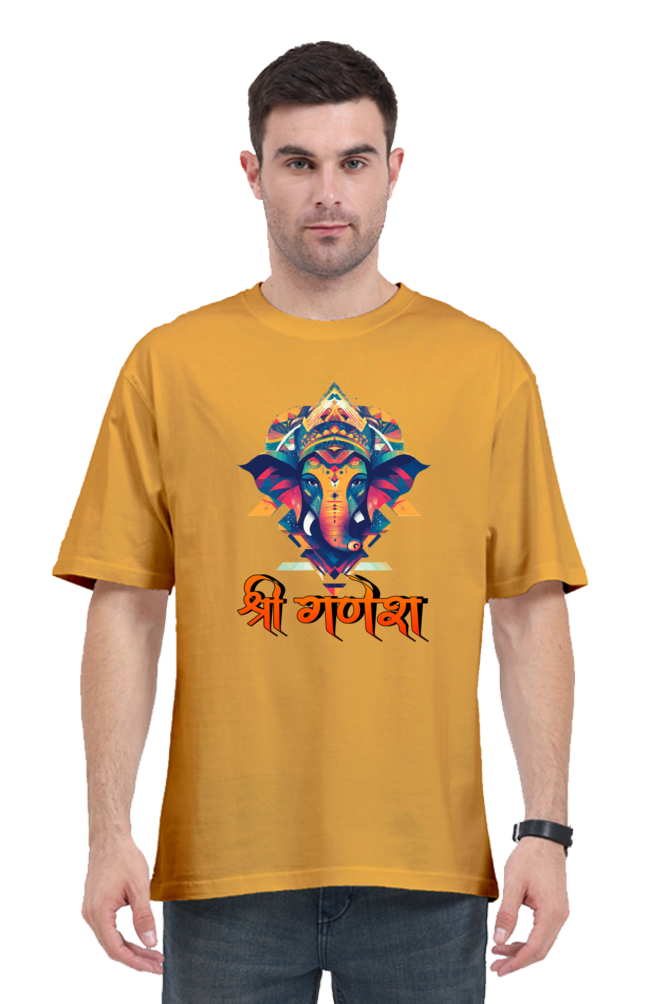 Jai Ganesha Protector Oversized Classic T-Shirts for Men Vastrdhamm