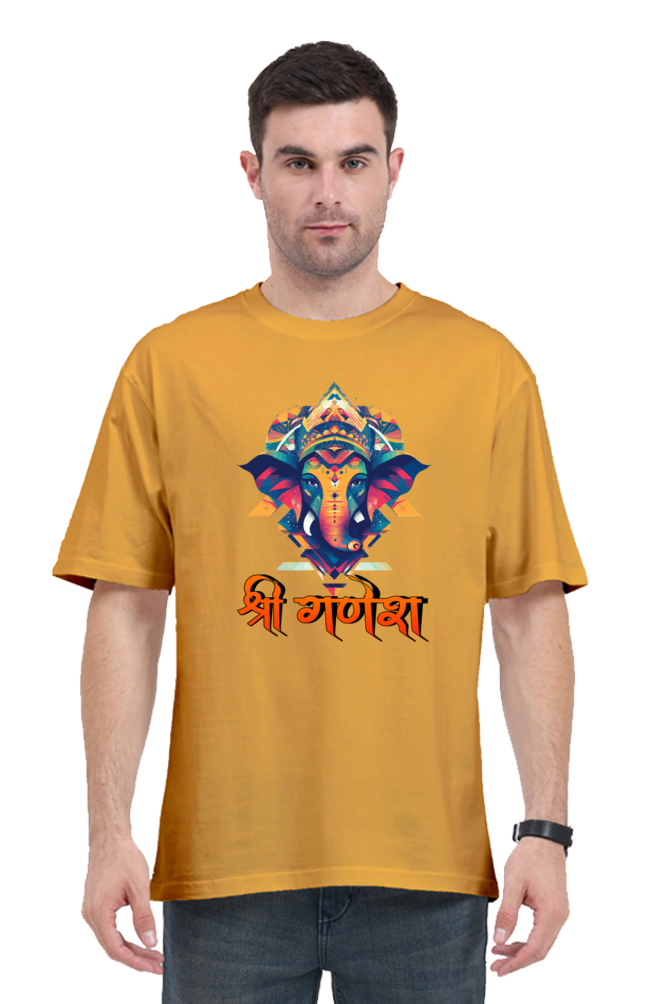 Jai Ganesha Protector Oversized Classic T-Shirts for Men Vastrdhamm