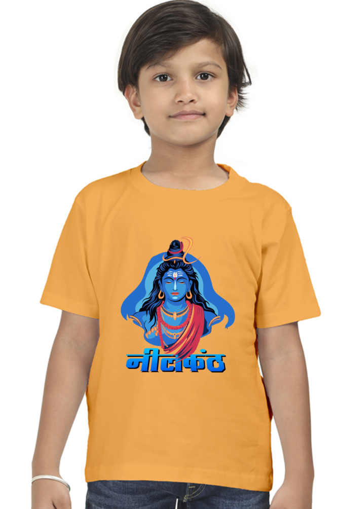 Shiv Ji Devotion Round Neck Half Sleeve Classic T-Shirts for Boy Vastrdhamm