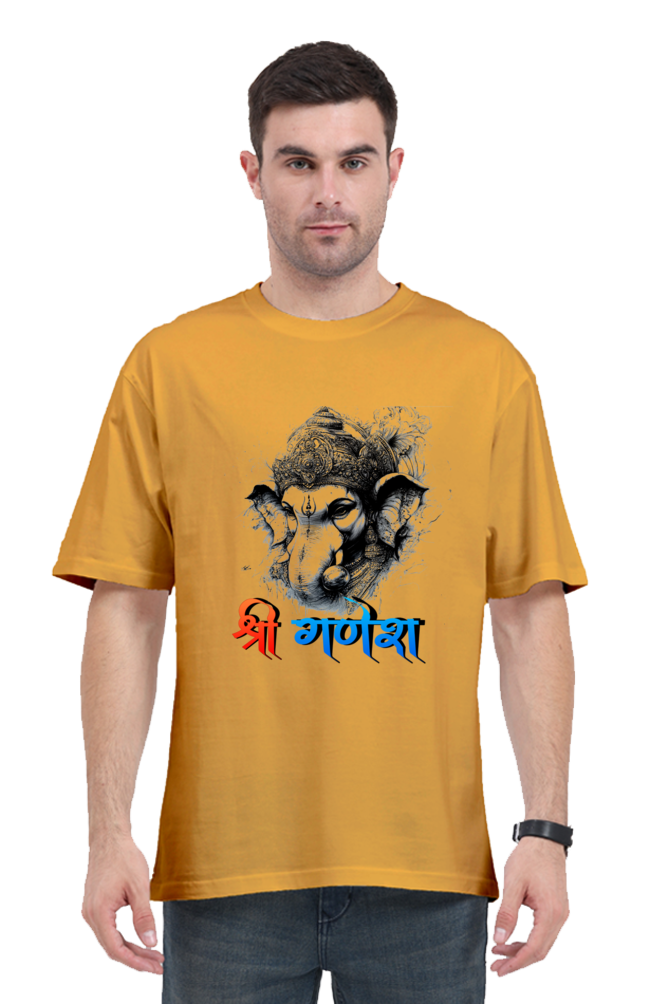 Ganesha Wisdom Oversized Classic T-Shirts for Men Vastrdhamm