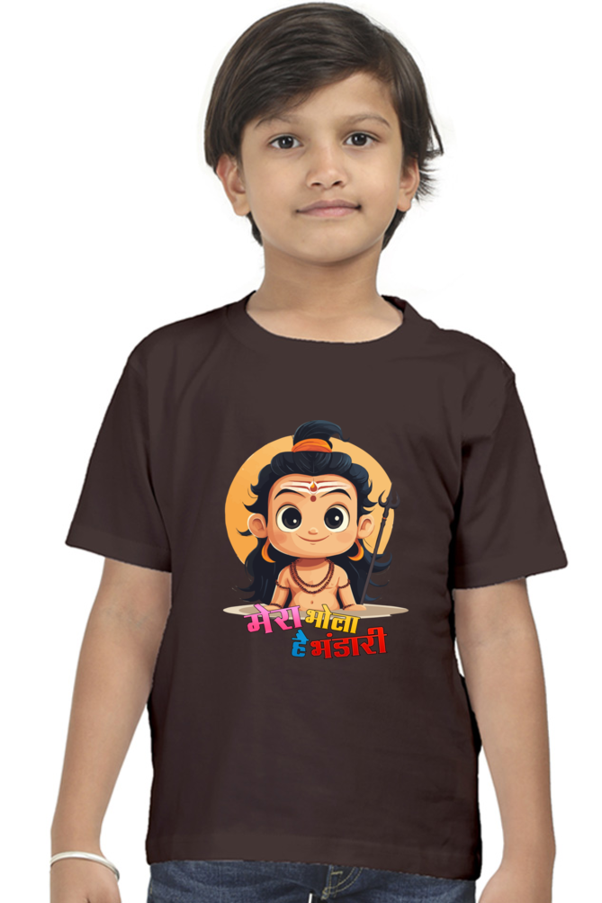 Shiv Ji Divine Power Round Neck Half Sleeve Classic T-Shirts for Boy Vastrdhamm