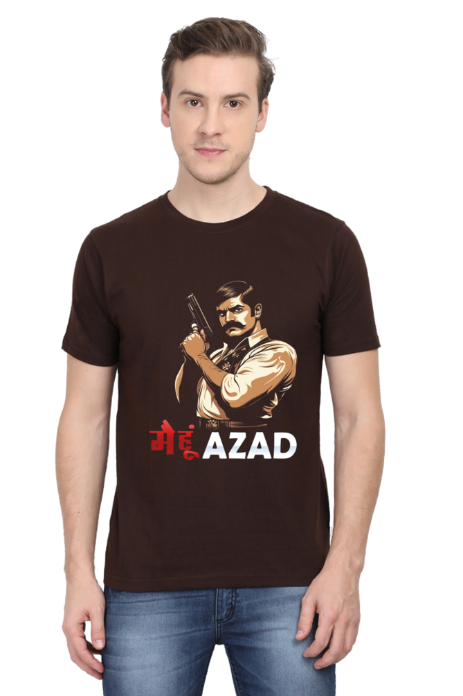 Chandra Shekhar Azad Revolution Round Neck Half Sleeve Classic T-Shirts for Men Vastrdhamm