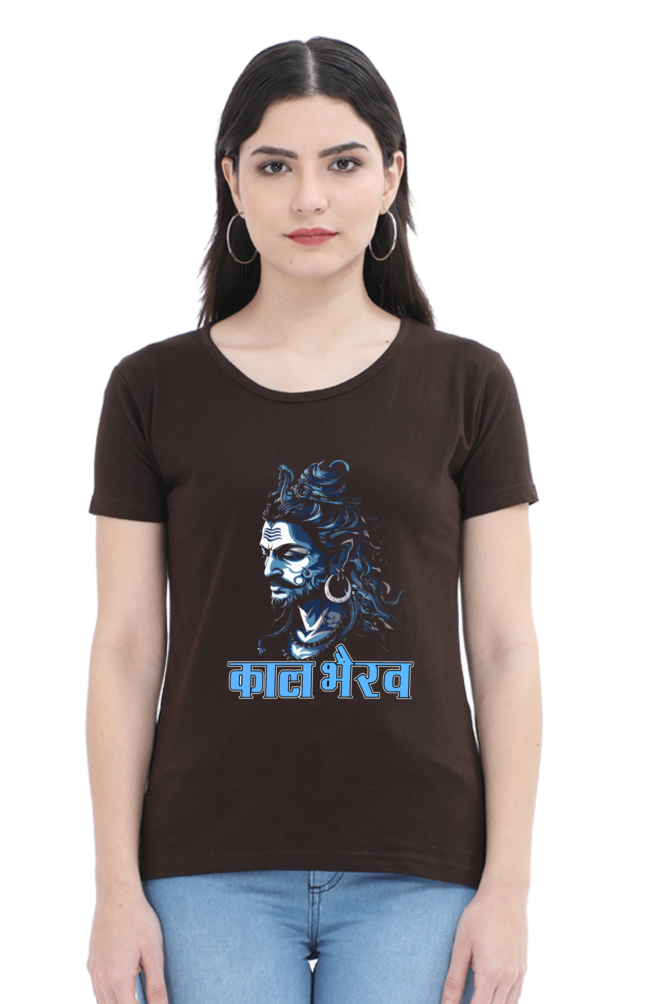 Shiv Ji Rudra Round Neck Half Sleeve Classic T-Shirts for Women Vastrdhamm