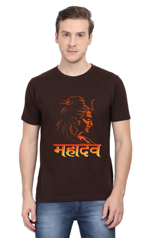 Shiv Ji Meditation Round Neck Half Sleeve Classic T-Shirts for Men Vastrdhamm