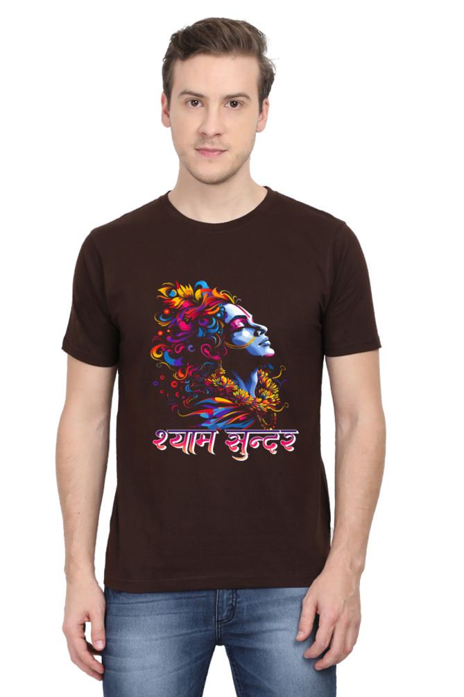 Shree Krishan Gita Wisdom Round Neck Half Sleeve Classic T-Shirts for Men Vastrdhamm