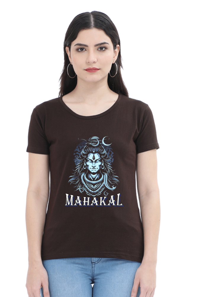 Shiv Ji Eternal Round Neck Half Sleeve Classic T-Shirts for Women Vastrdhamm