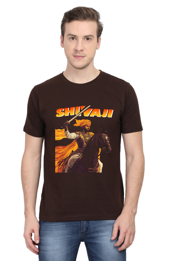 Shivaji Maharaj Legacy Round Neck Half Sleeve Classic T-Shirts for Men Vastrdhamm