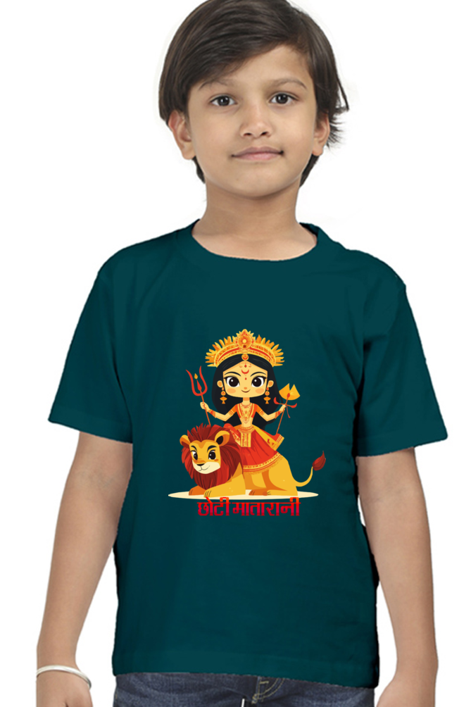 Durga Shakti Round Neck Half Sleeve Classic T-Shirts for Boy Vastrdhamm