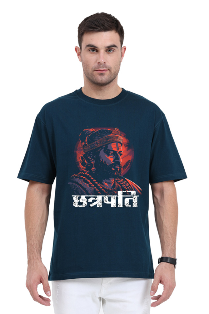 Shivaji Maharaj Warrior Spirit Oversized Classic T-Shirts for Men Vastrdhamm