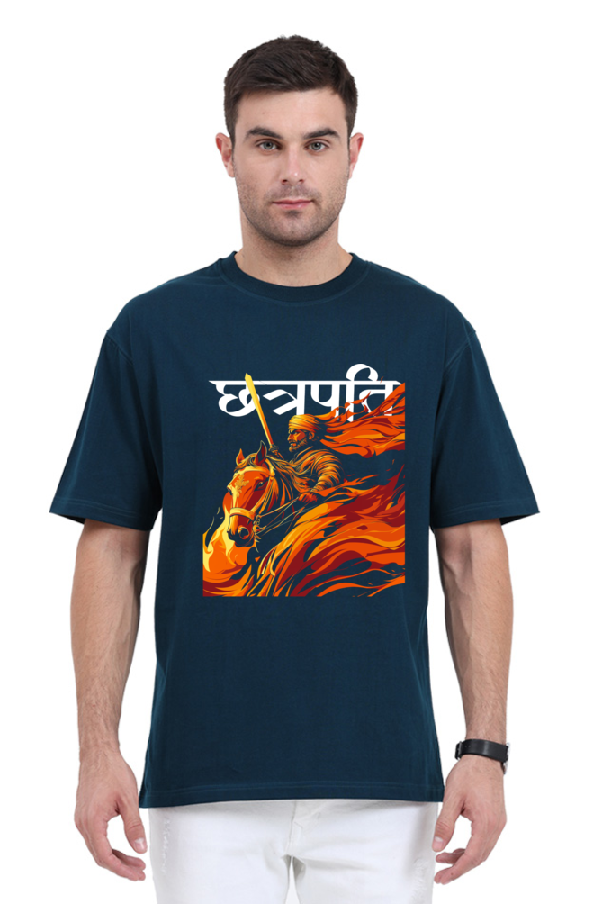 Shivaji Maharaj Strength Oversized Classic T-Shirts for Men Vastrdhamm