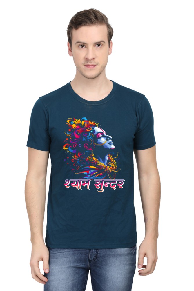 Shree Krishan Gita Wisdom Round Neck Half Sleeve Classic T-Shirts for Men Vastrdhamm