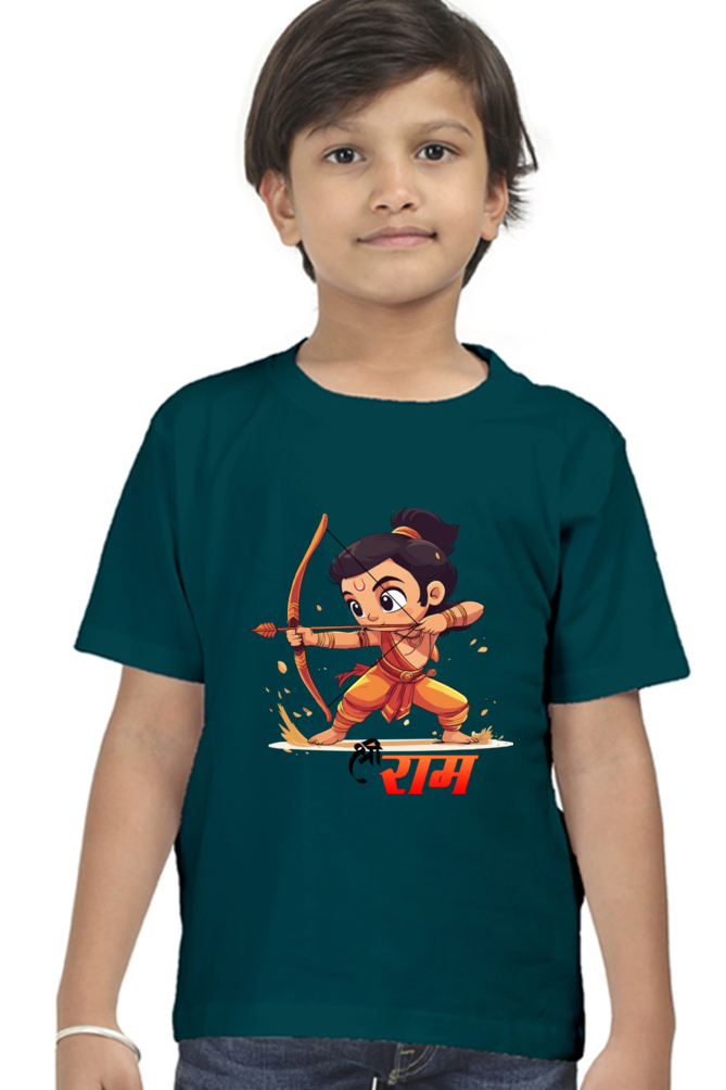 Ram Ji Warrior Spirit Round Neck Half Sleeve Classic T-Shirts for Boy Vastrdhamm