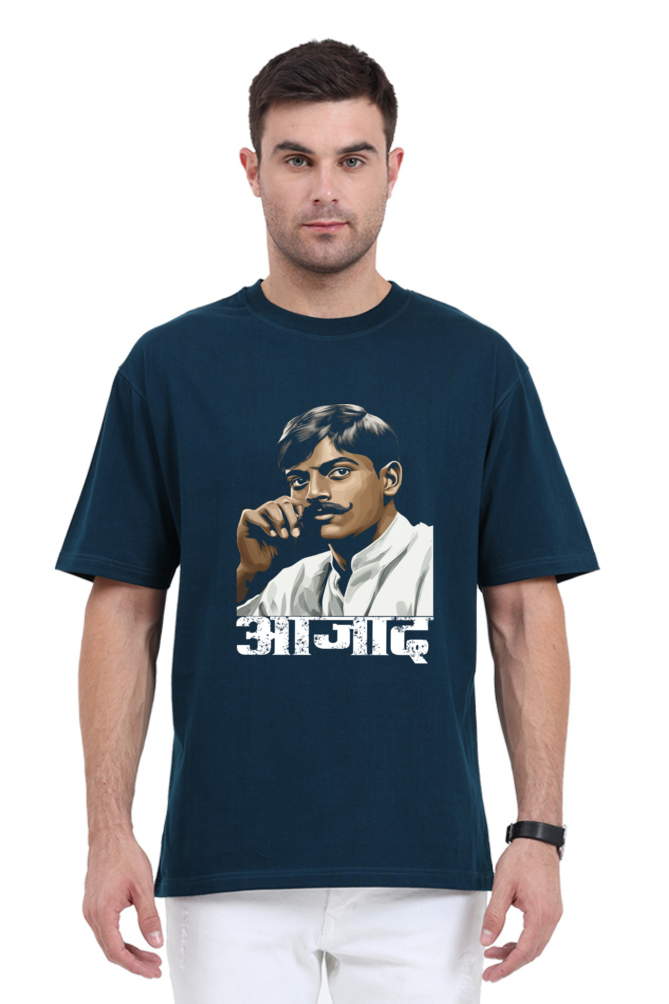 Chandra Shekhar Azad Revolution Oversized Classic T-Shirts for Men Vastrdhamm