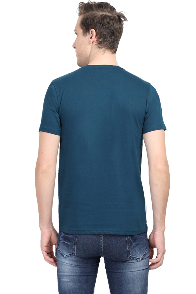 Shree Krishan Flute Melody Round Neck Half Sleeve Classic T-Shirts for Men Vastrdhamm