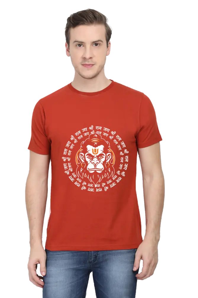 Jai Shri Ram Hanuman's Devotion T-Shirt | Regular Fit Vastrdhamm