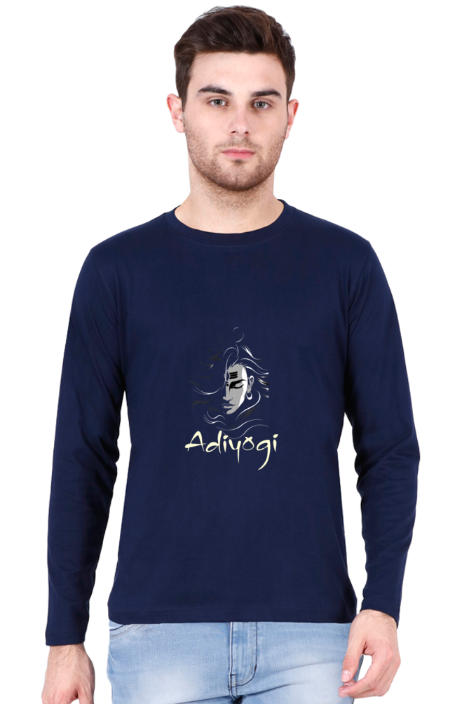 Shiv Ji Nataraja Round Neck Full Sleeve T-Shirts for Men Vastrdhamm