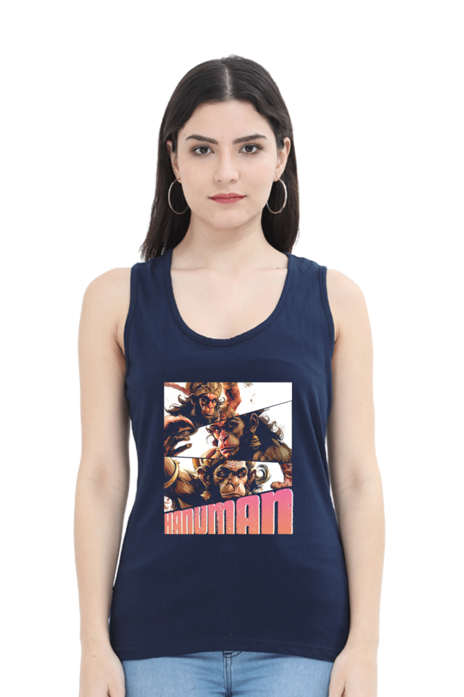 Hanuman Immortal ValorTank Top T-Shirts for Women Vastrdhamm