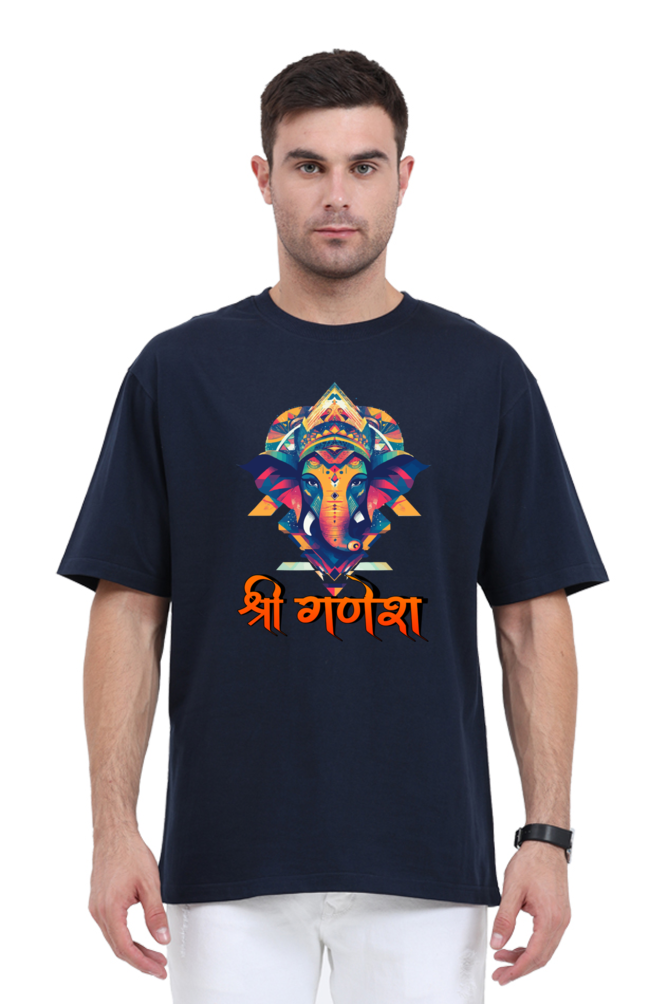 Jai Ganesha Protector Oversized Classic T-Shirts for Men Vastrdhamm