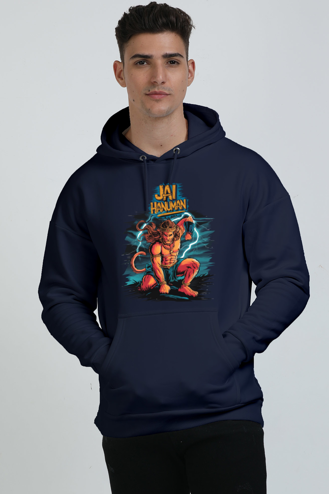 Hanuman Sacred Might Oversized Hooded Sweatshirt T-Shirts for Men Vastrdhamm