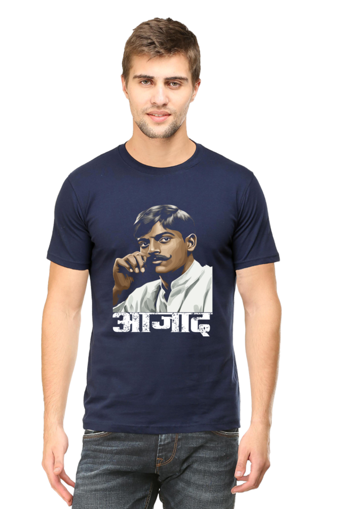 Chandra Shekhar Azad Courage Round Neck Half Sleeve Classic T-Shirts for Men Vastrdhamm