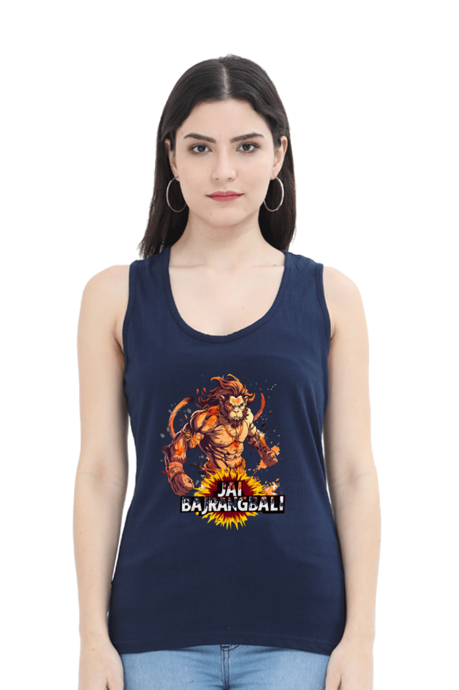 Hanuman Devotional PowerTank Top T-Shirts for Women Vastrdhamm