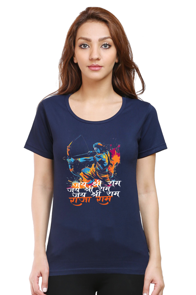 Ram Ji Sita Ram Round Neck Half Sleeve Classic T-Shirts for Women Vastrdhamm