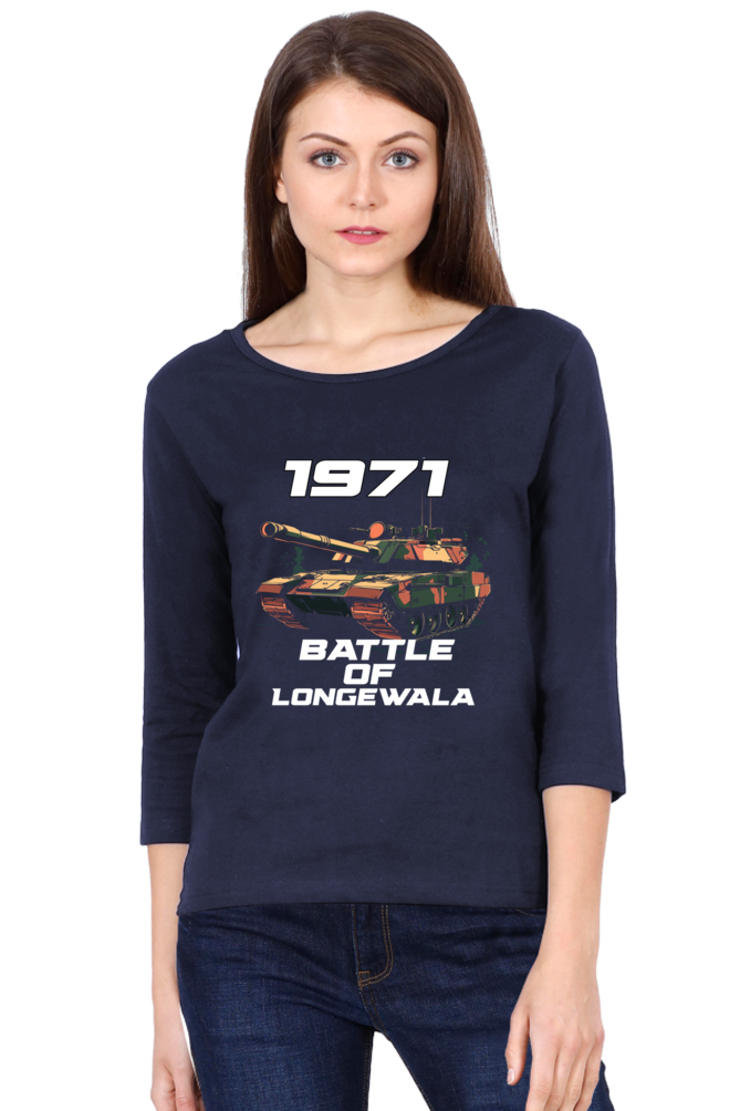 Victory at Longewala Round Neck Full Sleeve T-Shirts for Women Vastrdhamm