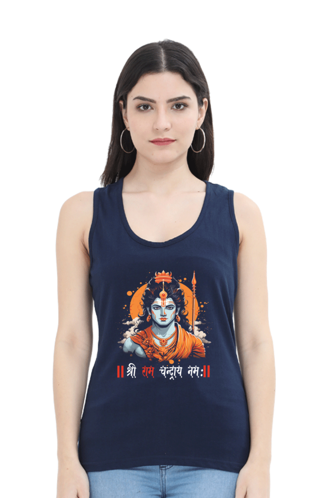 Ram Ji Divine Warrior Tank Top T-Shirts for Women Vastrdhamm