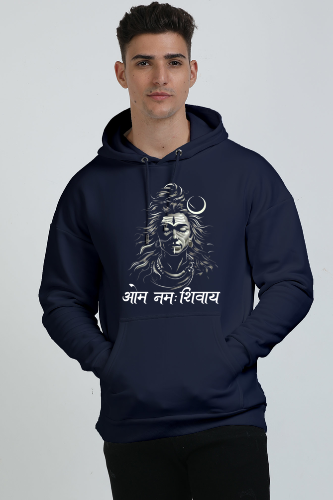 Shiv Ji Om Namah Shivaya Oversized Hooded Sweatshirt T-Shirts  for Men Vastrdhamm