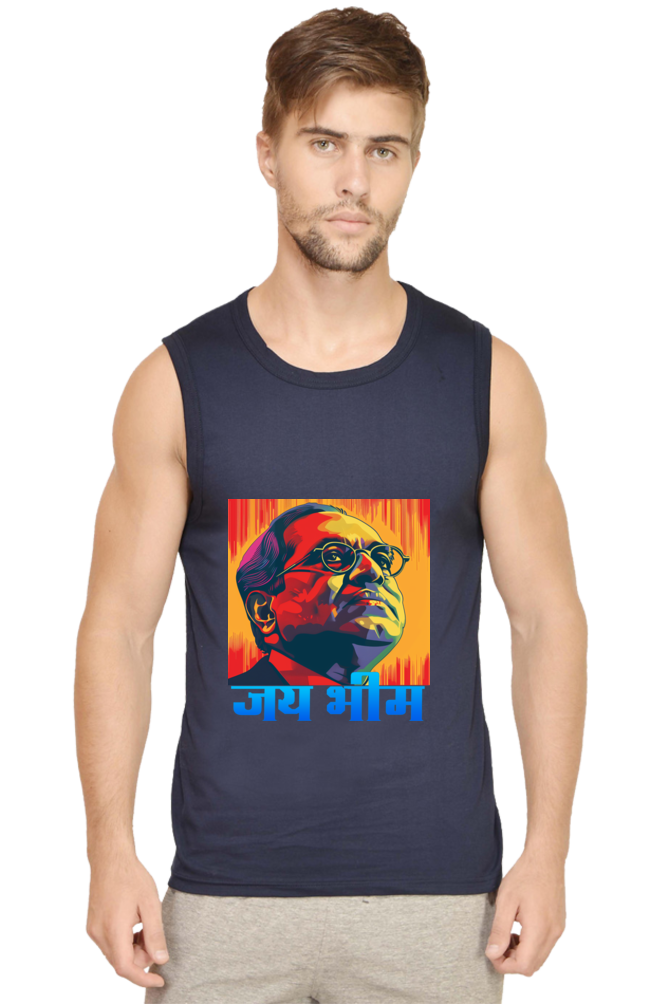 Constitution Maker Round Neck Sleeveless T-Shirts for Men Vastrdhamm