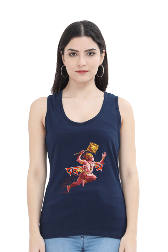 Hanuman Mighty HeroTank Top T-Shirts for Women Vastrdhamm