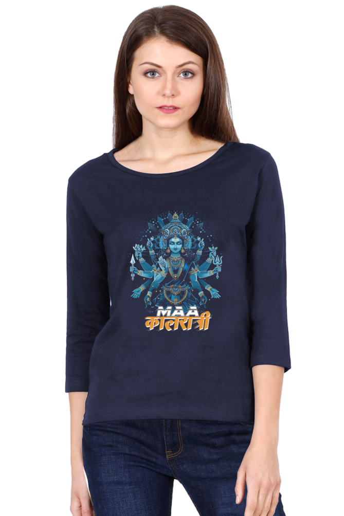 Durga ShaktiRound Neck Full Sleeve T-Shirts for Women Vastrdhamm