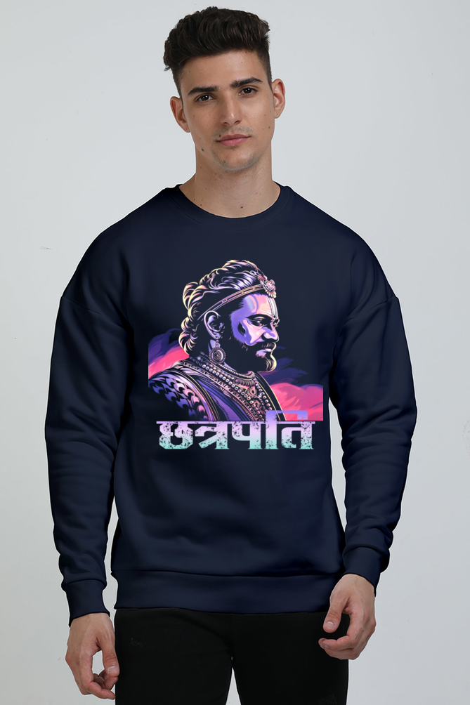 Shivaji Maharaj Warrior Spirit Oversized Sweatshirt T-Shirts for Men Vastrdhamm