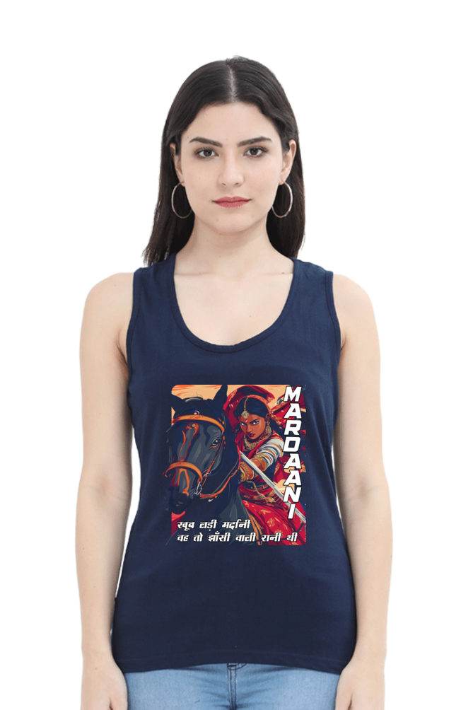 Lakshmi Bai Courage UnleashedTank Top T-Shirts for Women Vastrdhamm