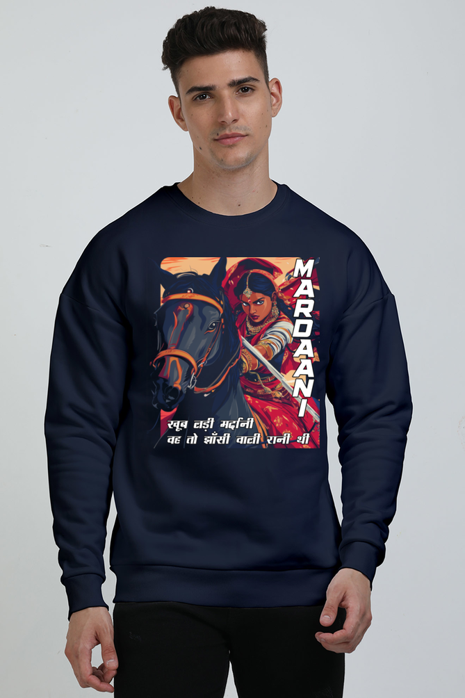 Lakshmi Bai Courage Unleashed Oversized Sweatshirt T-Shirts for Men Vastrdhamm