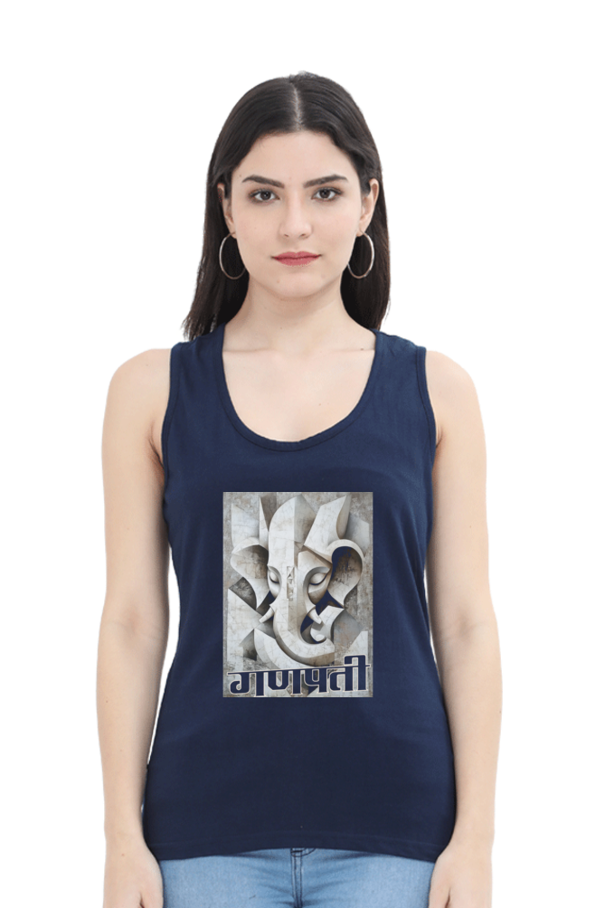 Jai Ganesha GloryTank Top T-Shirts for Women Vastrdhamm