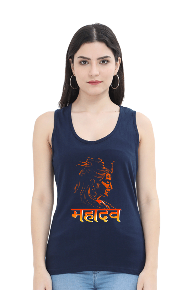 Shiv Ji Mahadev Tank Top T-Shirts for Women Vastrdhamm