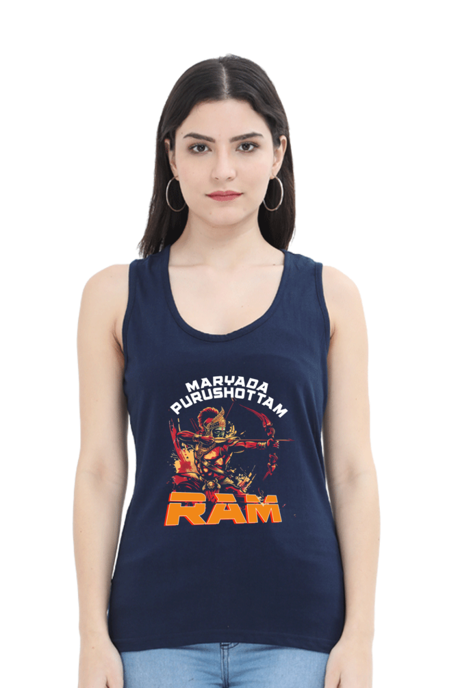 Ram Ji Divine Protector Tank Top T-Shirts for Women Vastrdhamm