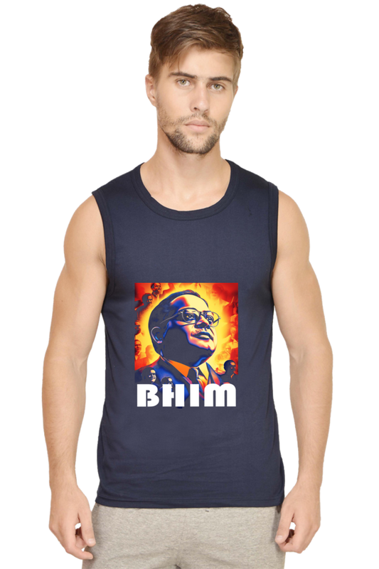 Ambedkar Social Justice Round Neck Sleeveless T-Shirts for Men Vastrdhamm