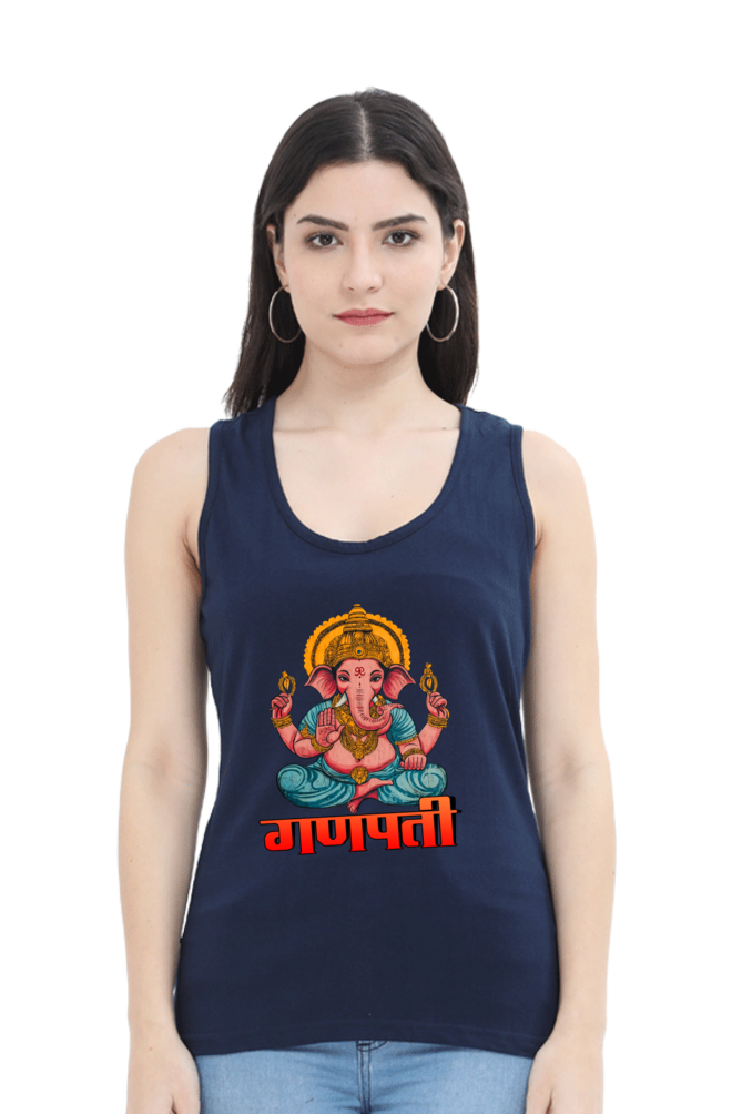 Ganesha WisdomTank Top T-Shirts for Women Vastrdhamm